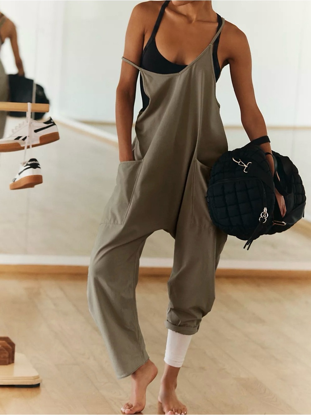 Free People Movement Hot Shot Relaxed Olive Onsies